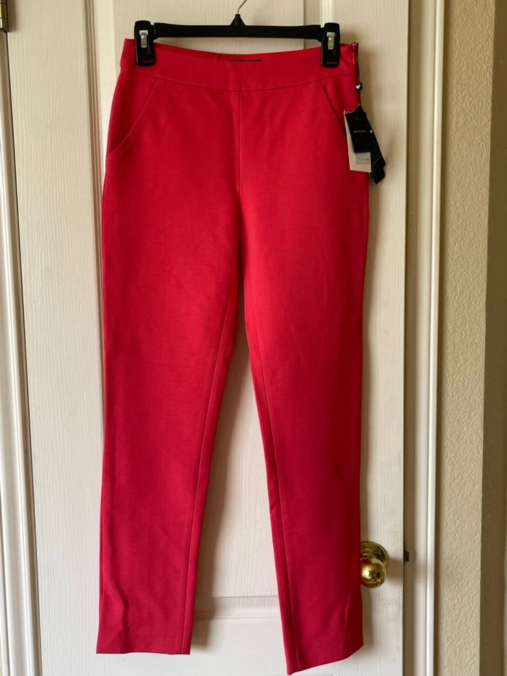 Emporio Armani Red Tailored Trousers NWT Size 6 (EU 38) Chic Slim Fit - Coral - Picture 3 of 5